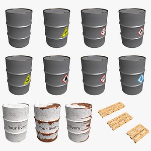 Metal barrel set 11 in 1 - Basic liveries and Europallet