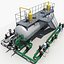 industrial three-phase separator 3D