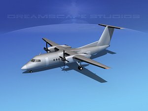 3d dhc-8-100 dash 8 model