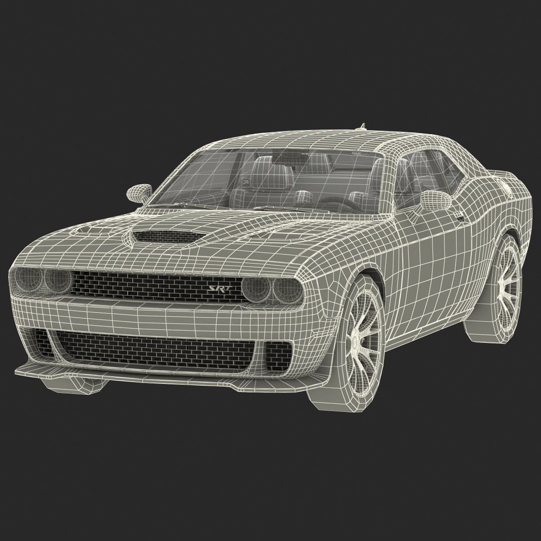 3d dodge challenger hellcat 2015 model