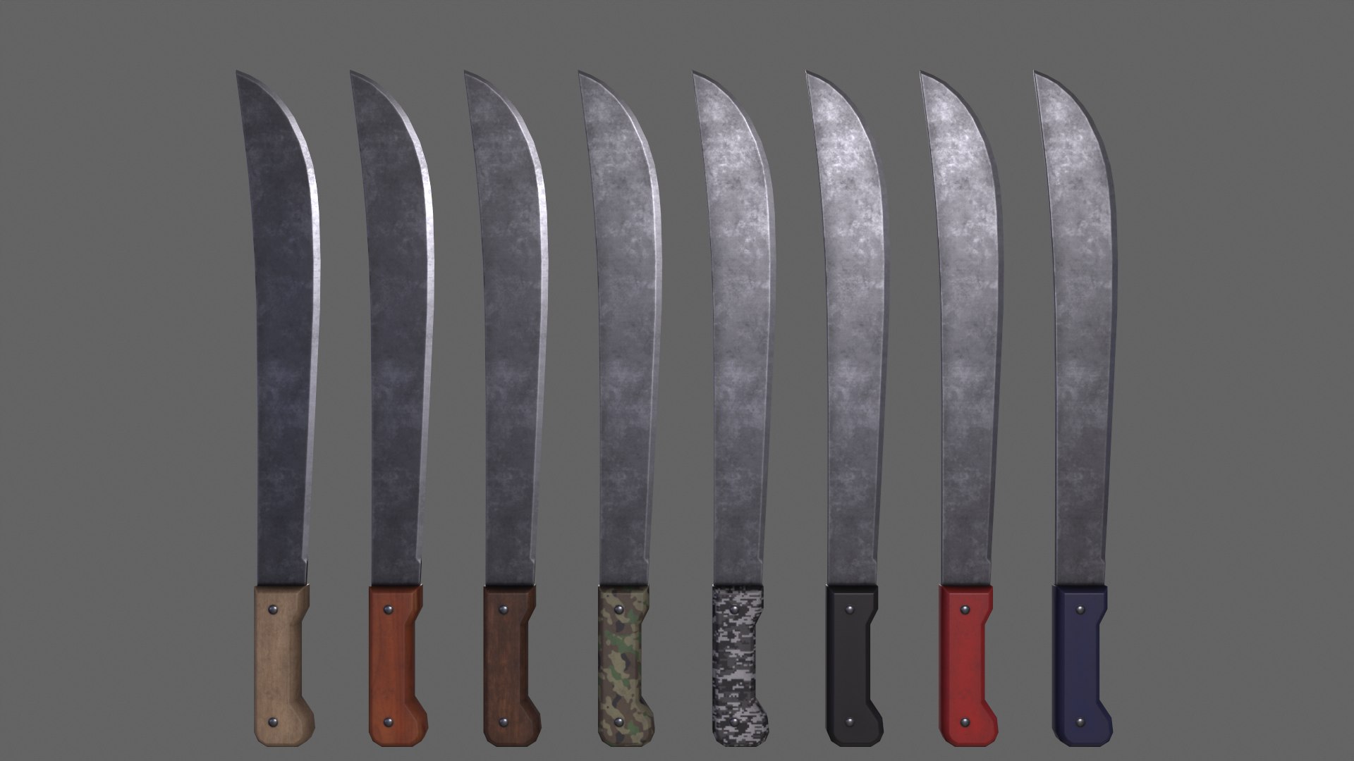 PBR Machete 3D model https://p.turbosquid.com/ts-thumb/oP/yE9Tzr/Z9/1_0/png/1654818452/1920x1080/fit_q87/dde0c2af90a7887ecbab54a03076c3ac65ff0828/1_0.jpg