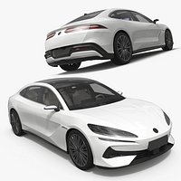Sleek Electric Fastback White Simplified