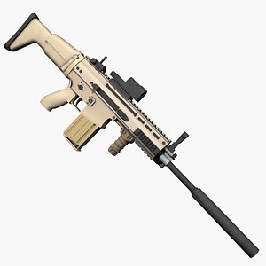 3ds max fn scar-h rifle scar h