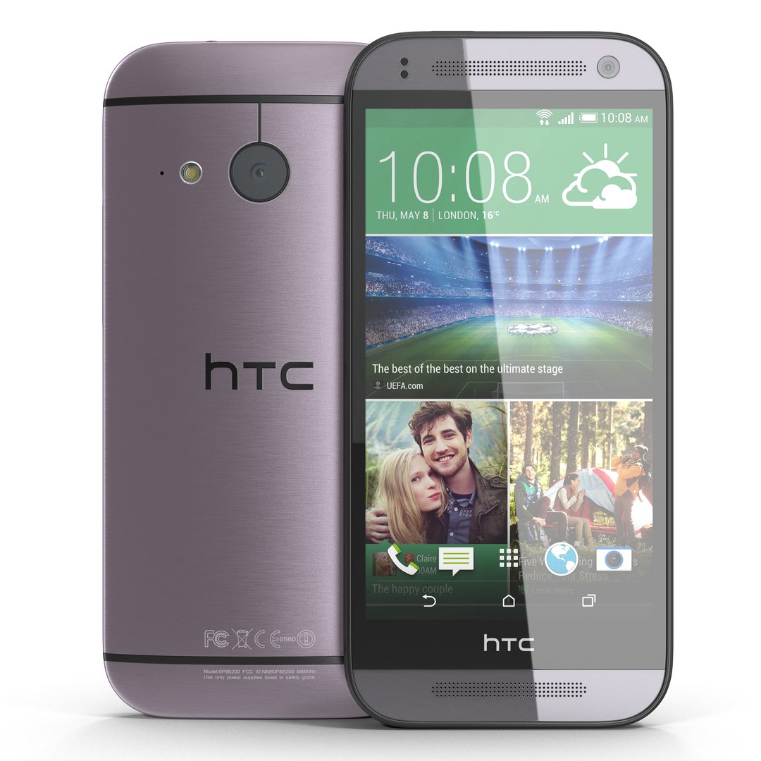 HTC One Mini 2 Light Lilac 3D Model 3D model preview