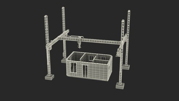 3D модель Строительный модуль со строительным принтером - TurboSquid ...