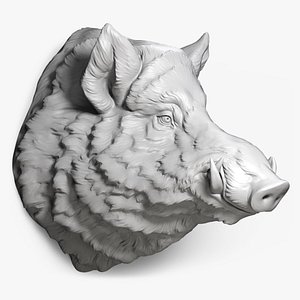 Wild Boar Head Sculpture