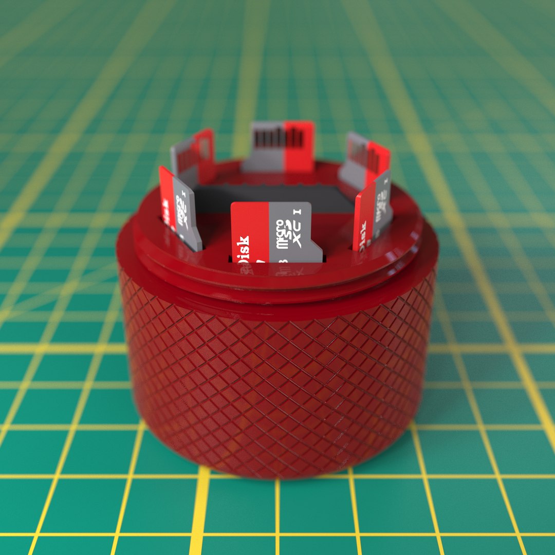 3D Knurled SD Box - TurboSquid 2175059
