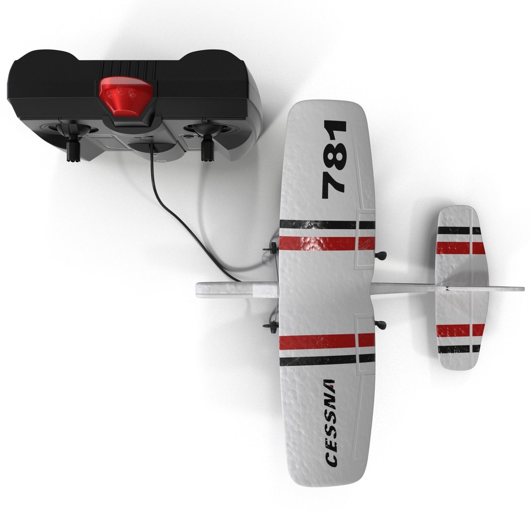 remote control airplane cessna 3d model