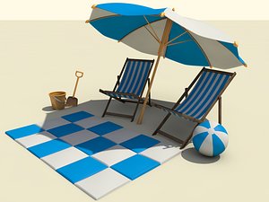 beach sets 3d 3ds