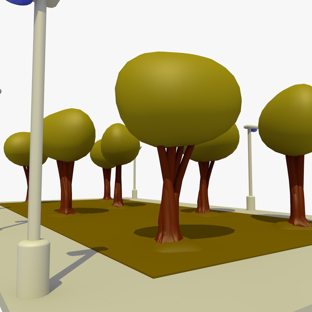 3d Model Street Park