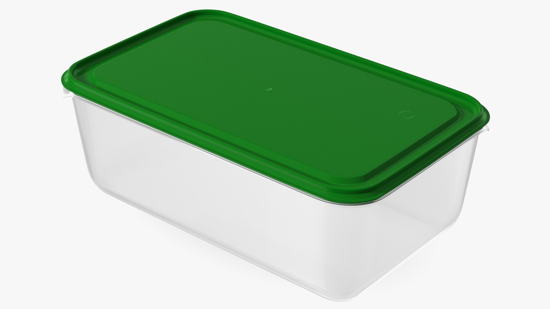 Rectangular Polypropylene Food Container with Lid 3D model preview
