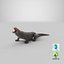 komodo dragon standing pose 3D model