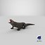 komodo dragon standing pose 3D model