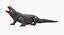 komodo dragon standing pose 3D model