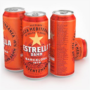 3D Beer Can Estrella Damm 500ml 2024