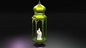 3D model wax lanterns lamp 3d animatioon