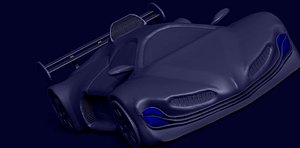 free concept car 3d model