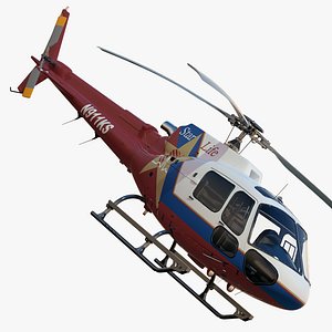 3dsmax欧洲直升机as350巴克斯