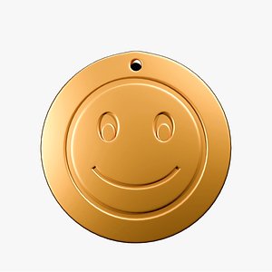 Smiley Emoji Keychain 3D model