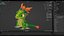 Cartoon Character Juicy Carrot Rigged PBR
