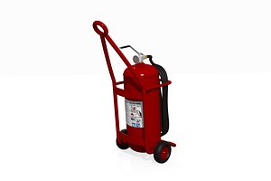 3D 150 lb CO2 Wheeled Fire Extinguisher