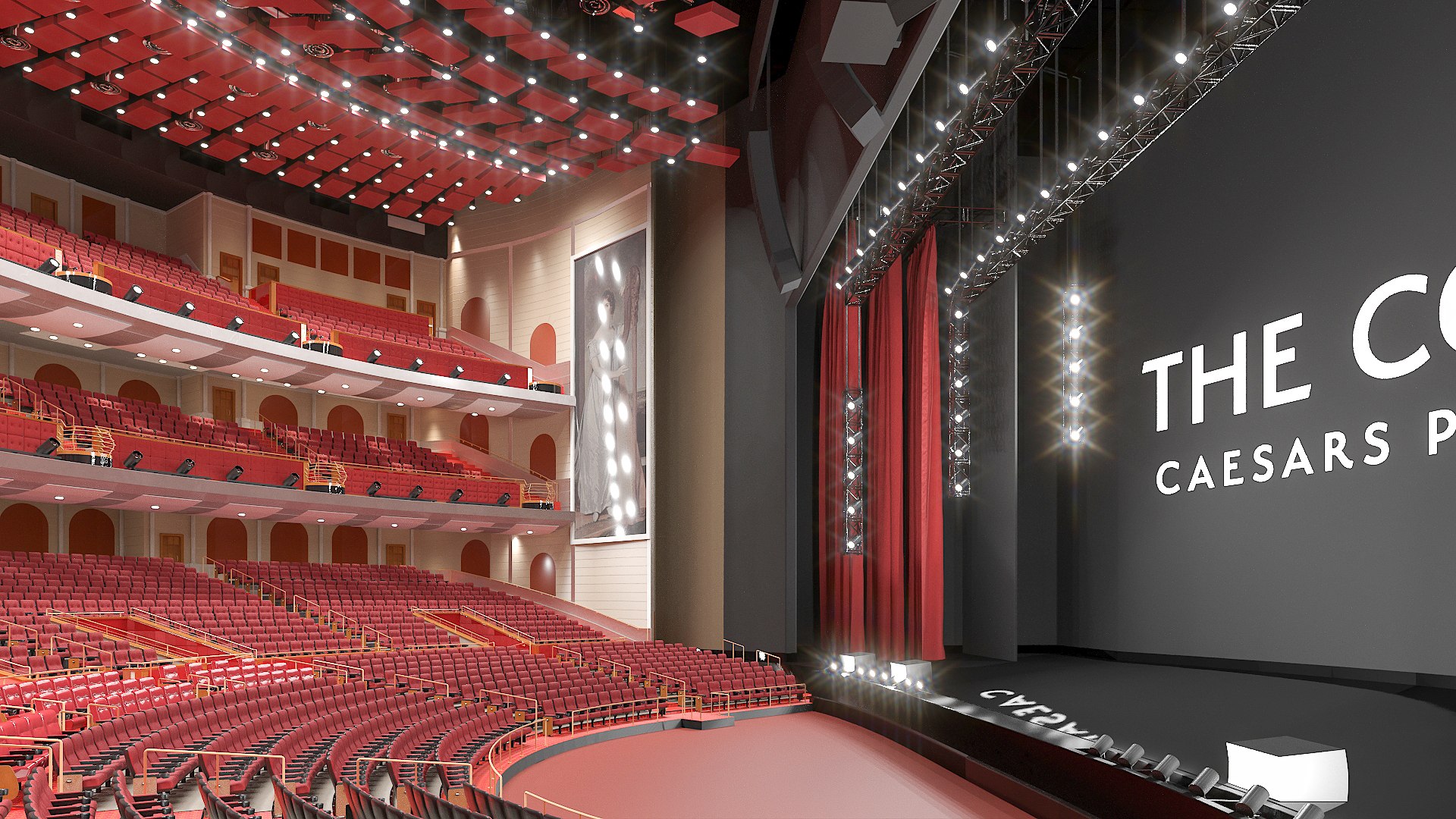 3D Colosseum At Caesars Palace Las Vegas Interior Model - TurboSquid ...