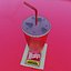 Wendys Cup fotorrealista PBR modelo low-poly