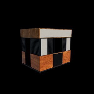 stand booth food 3D model 3D model