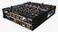 Console DJ avec table de mixage et éclairage bleu