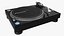 Console DJ avec table de mixage et éclairage bleu