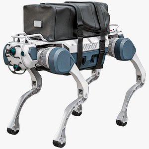 Military Robot Dog X30 Deep Robotics Jueying With Cargo PBR