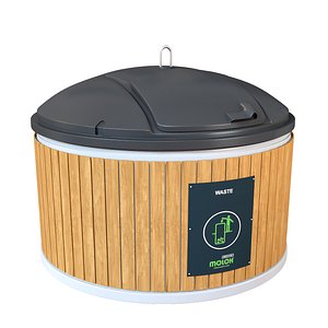 Molok animated recycling garbage container transformer