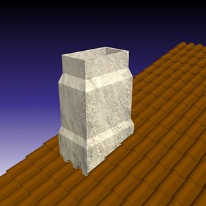 3d chimney house model