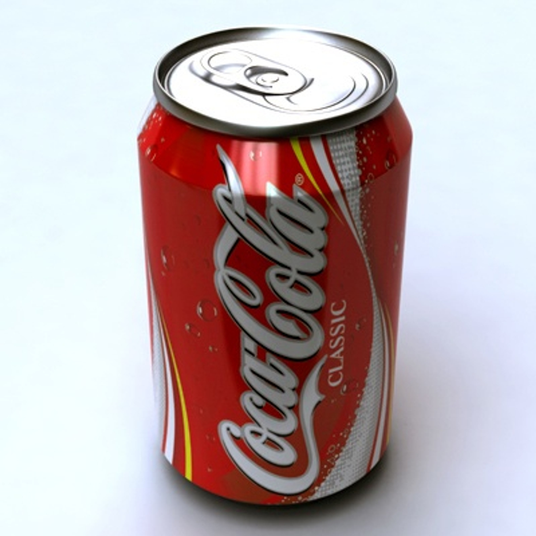 coca cola coke cans c4d