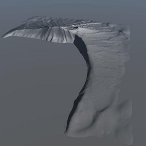 3d terrain cliff model