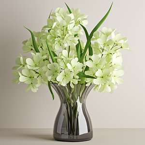 bouquet geranium 3D model