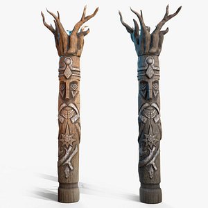 Totem wood 7 3D