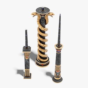 OB 02 Egyptian Necromancer Kit - 01 - Candles and Holders