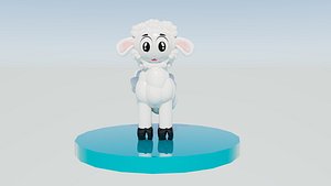 Alpaca Lama 3D model Rigged And Animated 3D model