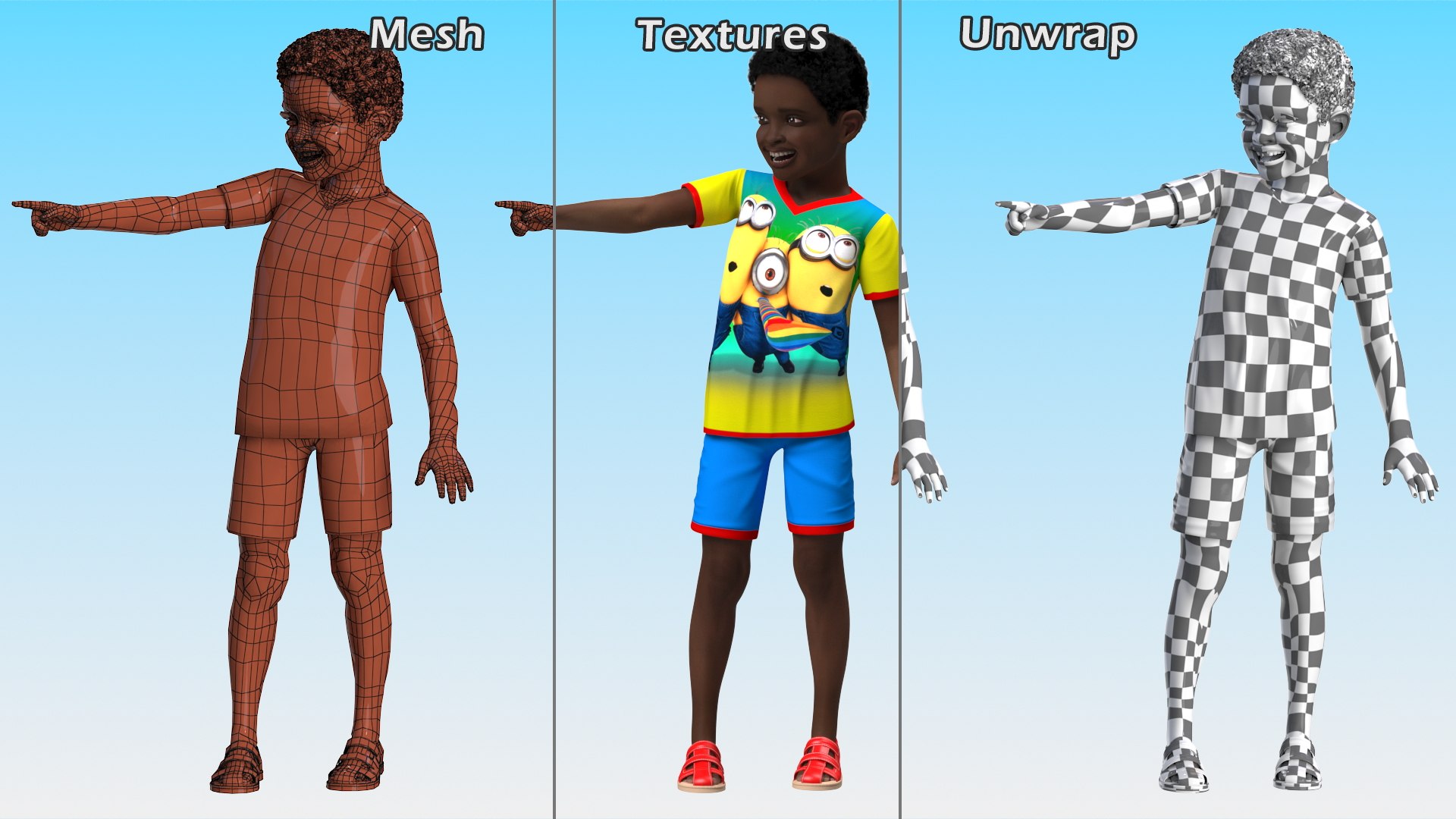 Black Child Boy laughing Pose 3D https://p.turbosquid.com/ts-thumb/oR/6X1mku/Ye/blackchildboylaughingpose3dsmodel015/jpg/1662770329/1920x1080/fit_q87/64d482c82f8a019416577d747047d92b8041d00a/blackchildboylaughingpose3dsmodel015.jpg