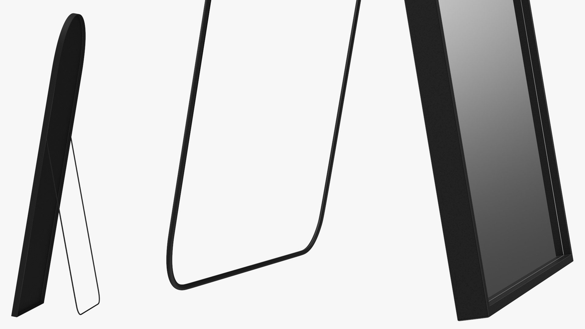 Modern Floor Mirror Black 3D model TurboSquid 2119192