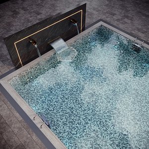 3D Realistic Pool With Water model