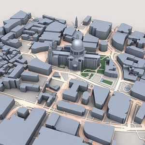 3D St Paul Cathedral in London model