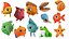 12 in 1 Small Cartoon Creatures