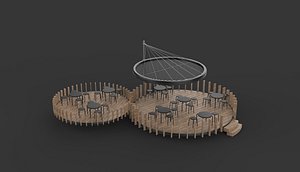 Summer terrace 3D model 3D model