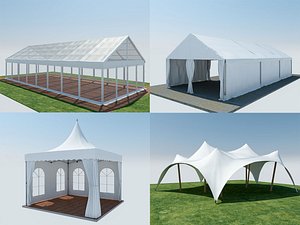 3D 4 event tent modeled