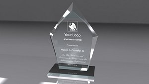3d award glass model