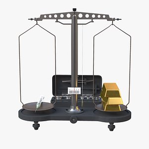 Pharmacy Scales, Syringe and Gold Bars