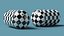 Floating Inflatable Marker Buoy for Water Sport Chess Pattern 3D model