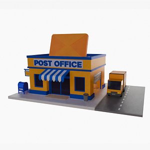 3D Low Poly Post Office